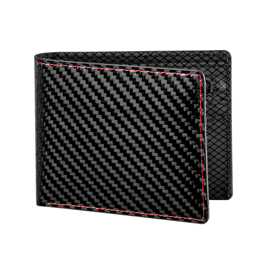 Slim Carbon Wallet Red Stitches CarbonHouse